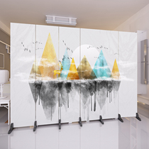 Nordic double-sided screen partition living room mobile folding simple simple modern office fabric decoration small apartment