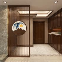 New Chinese style solid wood screen partition living room entrance entrance grille office block brake Ju Cai Simple modern home