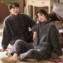 Couple pajamas autumn and winter coral velvet women padded flannel spring mens home clothing set 2021 New