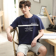 Summer mens đồ ngủ cotton ngắn tay áo đá phiến bộ mùa xuân mùa hè Hàn Quốc phiên bản của giải trí chàng trai trẻ lớn sân nhà quần áo mỏng.