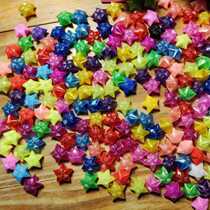 Finished plastic five-pointed star straw star folding birthday Valentines Day wishing star gift handmade luminous lucky star