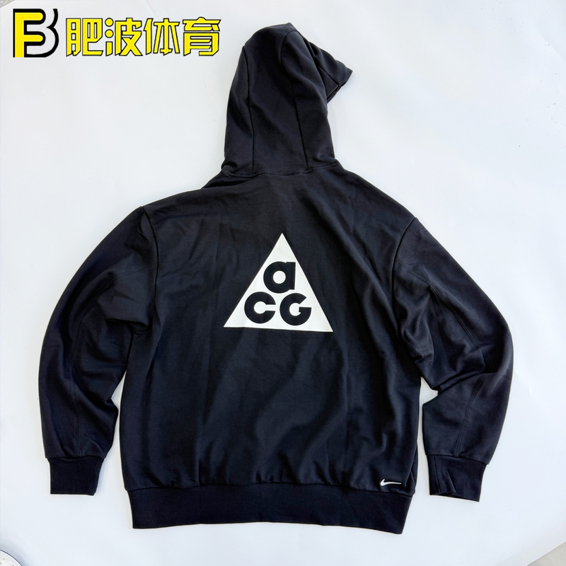 Nike Acg Logo Outdoor Functional Reflective Fleece Warm Sports Casual Hooded Sweatshirt Io9668-010
