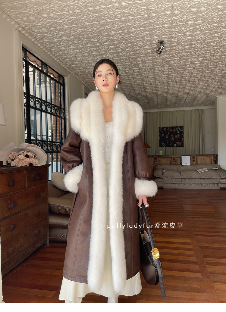New 100% Real Fox Fur Big Fur Collar Coat Women's Warm Down Jacket New 100% Real Fox Fur Big Fur Collar Coat Women's Warm Down Jacket