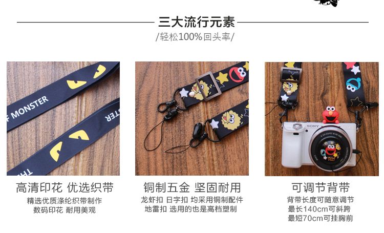 Phim hoạt hình Little Monster Mickey SLR Micro Đơn dây đeo vai phổ quát Kumamoto Bear sữa Mickey - Phụ kiện máy ảnh DSLR / đơn túi da đựng máy ảnh