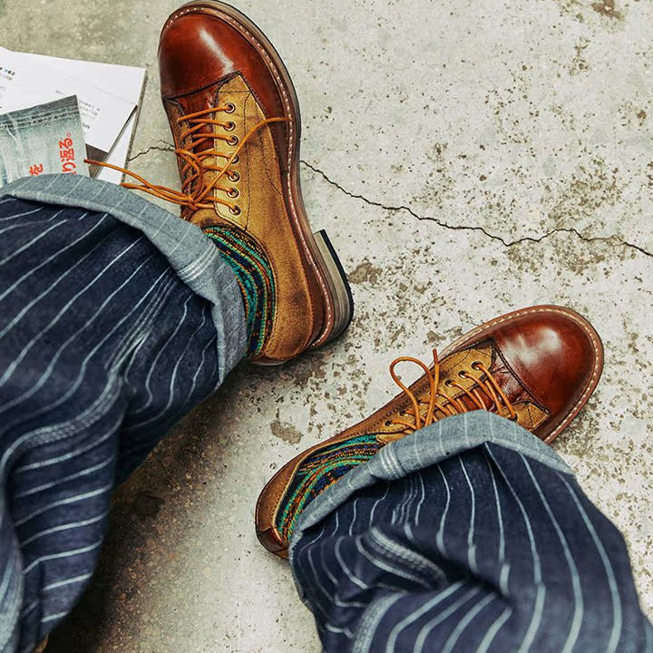 Vintage Distressed British Style Genuine Leather Low-Top Work Martin Shoes for Women, Japanese Casual Large Size Men's First Layer Cowhide Shoes
