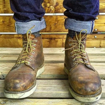 9111 Crazy Horse leather American retro big head high-top motorcycle tooling shoes men and women leather thick bottom Martin boots ins tide