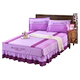 mảnh duy nhất của Hàn Quốc bông cotton giường váy ba mảnh khăn trải giường treo lên 1.5 / 1.8 / 2 m giường trải giường bảo vệ trượt - Váy Petti váy giường Váy Petti