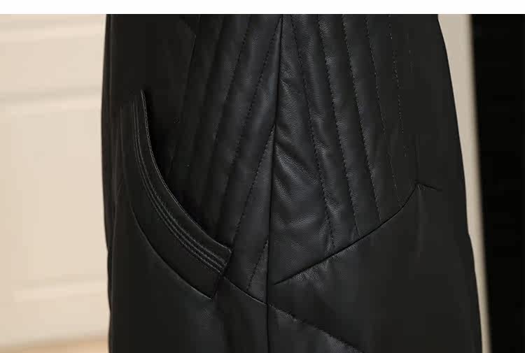 Кожаная куртка 真皮羽绒服女中长款宽松显瘦2020冬新款妈妈装海宁绵羊皮皮衣外套 Eternal statue
