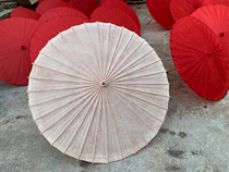 Luzhou oil paper umbrella Traditional retro style mens ink style Chen Qingling the same solid color umbrella COS props rainproof