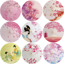 Japanese sushi cooking decoration umbrella Japanese cherry blossom lady cherry blossom paper umbrella decoration oil paper umbrella