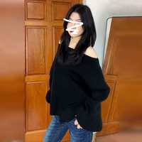 Черный свитер, демисезонное дизайнерское зимнее термобелье, изысканный стиль, тренд сезона