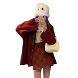 Красный модный весенний летний комплект, юбка, городской стиль