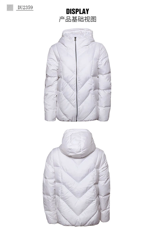 Adidas Sports Set 2018 Winter Light Áo trùm đầu ấm Áo khoác xuống Quần chạy