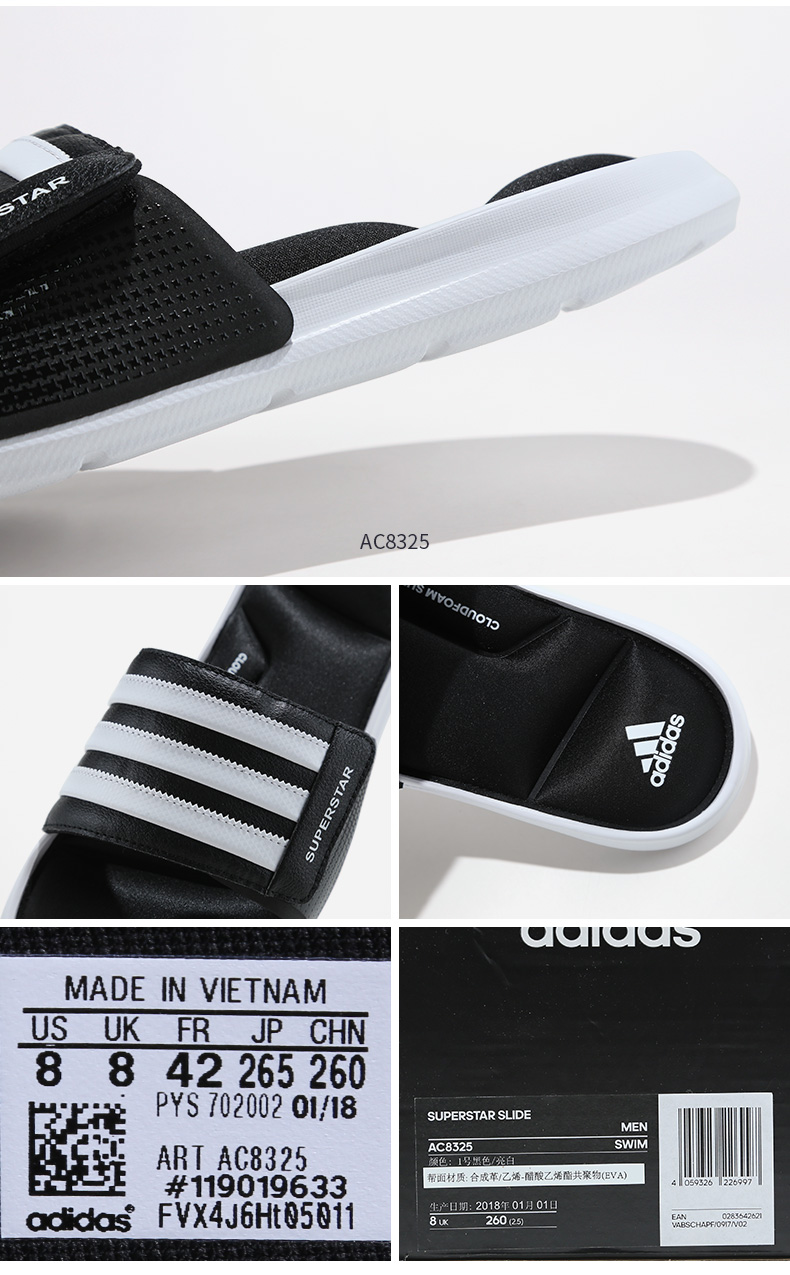 Adidas dép nam giày 2018 mùa hè nhẹ thể thao giản dị giày bãi biển flip flop dép CP9872 dép nữ