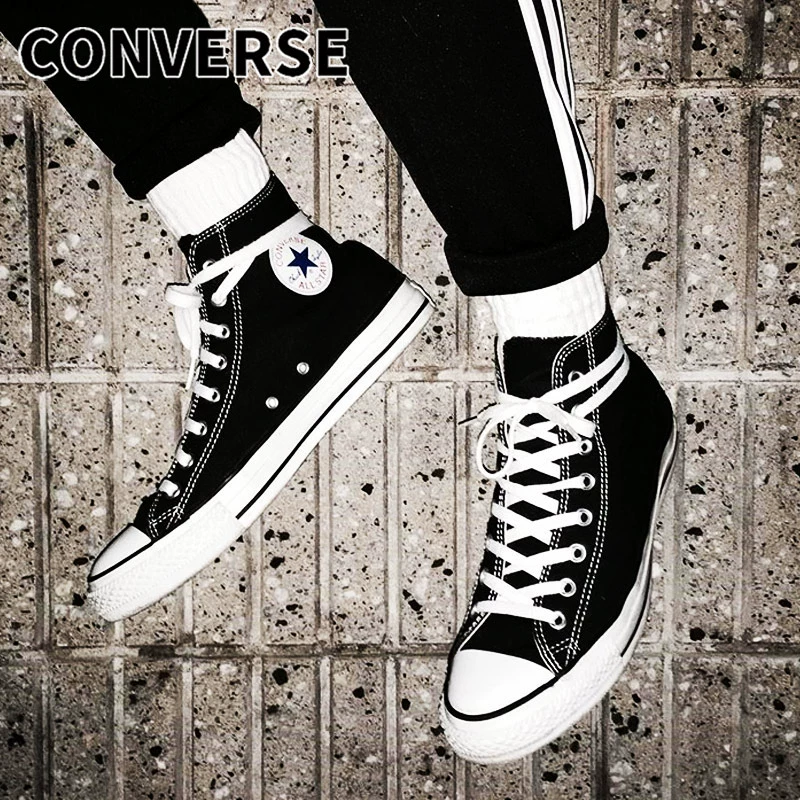 Giày converse Giày nữ Tất cả các mẫu cổ điển Ngôi sao cổ điển cao thường xanh Những người yêu thích giày vải 101010 - Plimsolls
