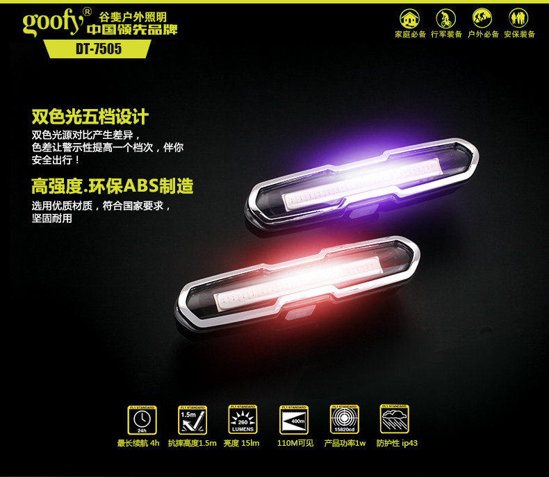 Eclairage pour vélo KINGSIR - Taillights - Ref 2398635 Image 9