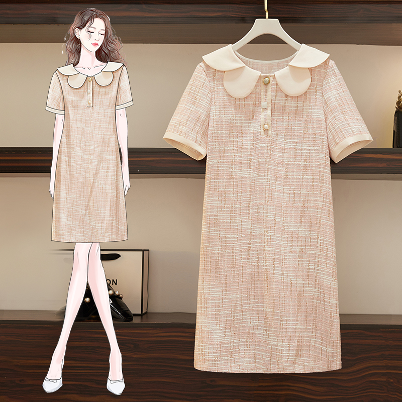 Pregnant women summer dress 2022 summer new large size loose European and American style Western style age-reducing summer short-sleeved skirt