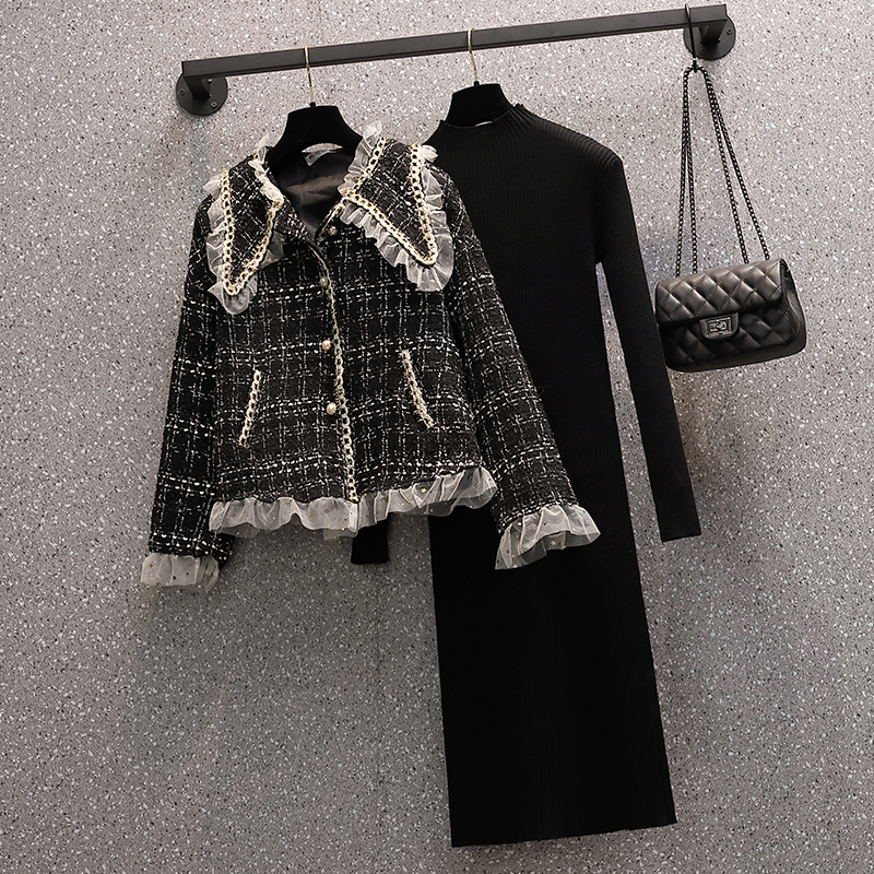 Pregnant Woman Autumn Dress Foreign Dress 2022 Autumn Winter New Coat Suit Fashion for two sets of skirt children