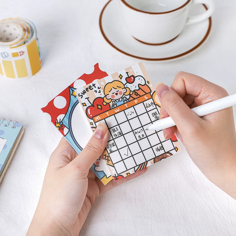 Подписывающая бумага Creative Creative Creative Sister Tao's One Week Series Удобное Подписание Мультяшка Удобная Лепка Пропуск с собой можно рвать мини-книгу этой книги.