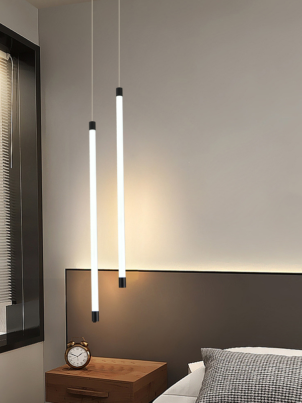 360-Degree Led Light Tube with Full Illumination, Horizontal and Vertical Hanging Decoration for Restaurants and Bars, Modern Minimalist Light Luxury Single-Head Small Pendant Light