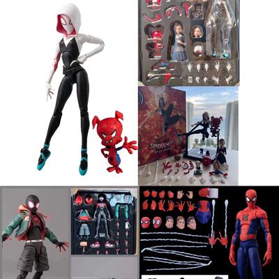 A high-quality domestic version of the Spider-Man: Into the Spider-Verse 2: Miles Across the Universe deluxe Edition movable box figure