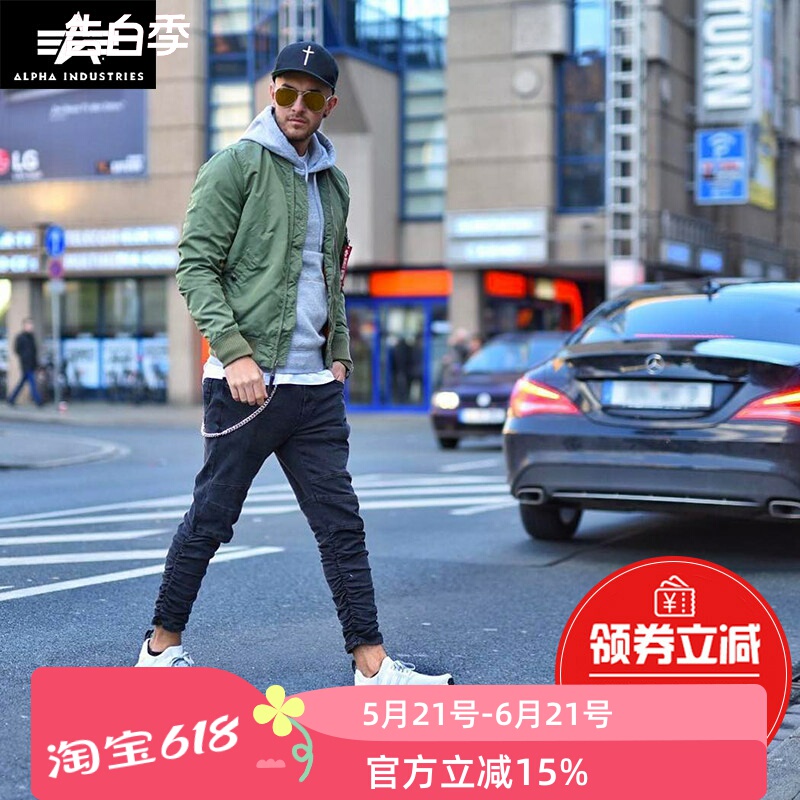[Clearance] American Alpha Industrial Ma1 Thin Jacket Pilot Spring and Autumn Coat L-2B Reconnaissance Aircraft