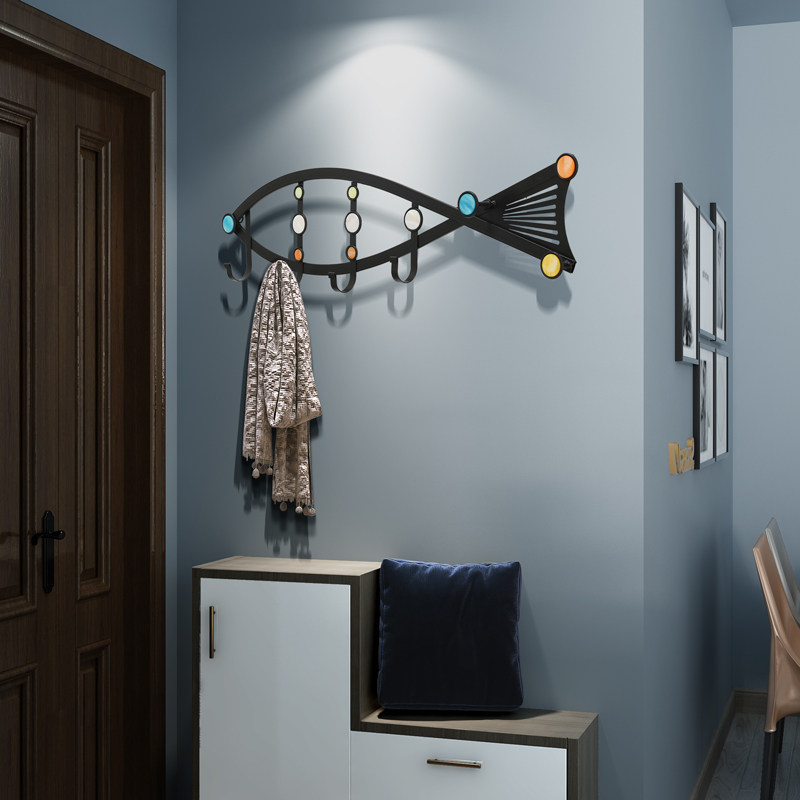 Nordic creative minimalist Personality Hanging Hood Hook Door Rear Clothe Hood Hook Hasha Shelf Metal Shells Hook Wall Hanging