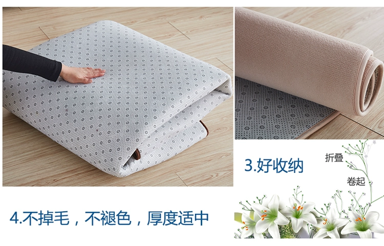 nhà phòng khách bàn cà phê cửa hàng phòng ngủ thảm Fluff cho phòng tatami thảm giường rắn màu hồng có thể được tùy chỉnh - Thảm