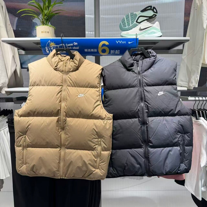 Nike Men's 25 Winter New Style Warm Water-Repellent Lightweight Loose down Jacket Vest Ib2978-010 Nike Men's 25 Winter New Style Warm Water-Repellent Lightweight Loose down Jacket Vest Ib2978-010