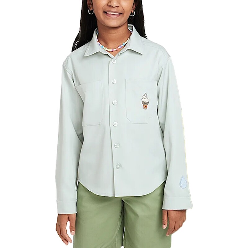 Nike Nike Big Kids' Sblstopgfx Woven Long Sleeve Shirt Hf8798-010