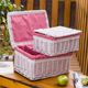 hộp bento nhựa Wicker rơm lưu trữ hộp lưu trữ hộp lưu trữ máy tính để bàn giỏ lưu trữ cản trở hộp lưu trữ các thiết bị gia dụng khác giỏ lưu trữ kệ mỹ phẩm xoay