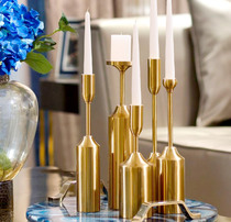 European home metal table retro Candlestick ornaments American living room dining room candlelight dinner props candle holder