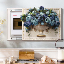 European-style solid wood meter box decoration painting push-pull simple modern light luxury distribution box weak electric box box decoration cover