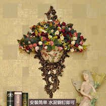European-style TV Wall Wall decoration creative dining room living room entrance wall decoration wall wall hanging flower pot pendant