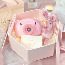 Girl heart Net Red Pig Bubble Machine tremble sound with non-leaking pig camera cute ins style box