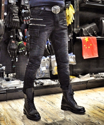 R2 high-speed blue jeans motorcycle racing pants Harley motorcycle pants anti-fall pants BMW motorcycle pants
