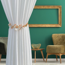  Crystal pearl curtain straps Modern light luxury gauze curtain straps Cable ties Curtain decoration accessories Little fairy princess room