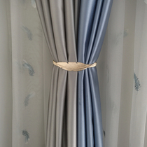  Nordic light luxury curtain buckle Alloy feather curtain strap gauze curtain decoration clip Model bedroom strap hook