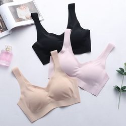 Summer no-wire girl Japanese push-up seamless sports bra women's ice silk ເສື້ອຊັ້ນໃນເສື້ອຍືດທີ່ສວຍງາມບາງສ່ວນ