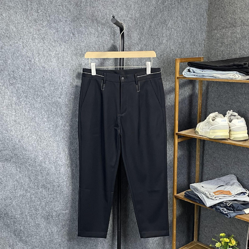 Kajia Clearance Urban Series Men's Spring and Autumn Fashion Solid Color Casual Pants Youth Versatile Loose Nine-Point Trousers 153