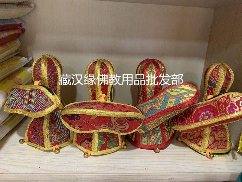 Bell pestle cover Buddhist supplies Nepal Import Diamond Pestle Jacket Thickened hard Diamond Suzuki Pestle Cover Golden Large