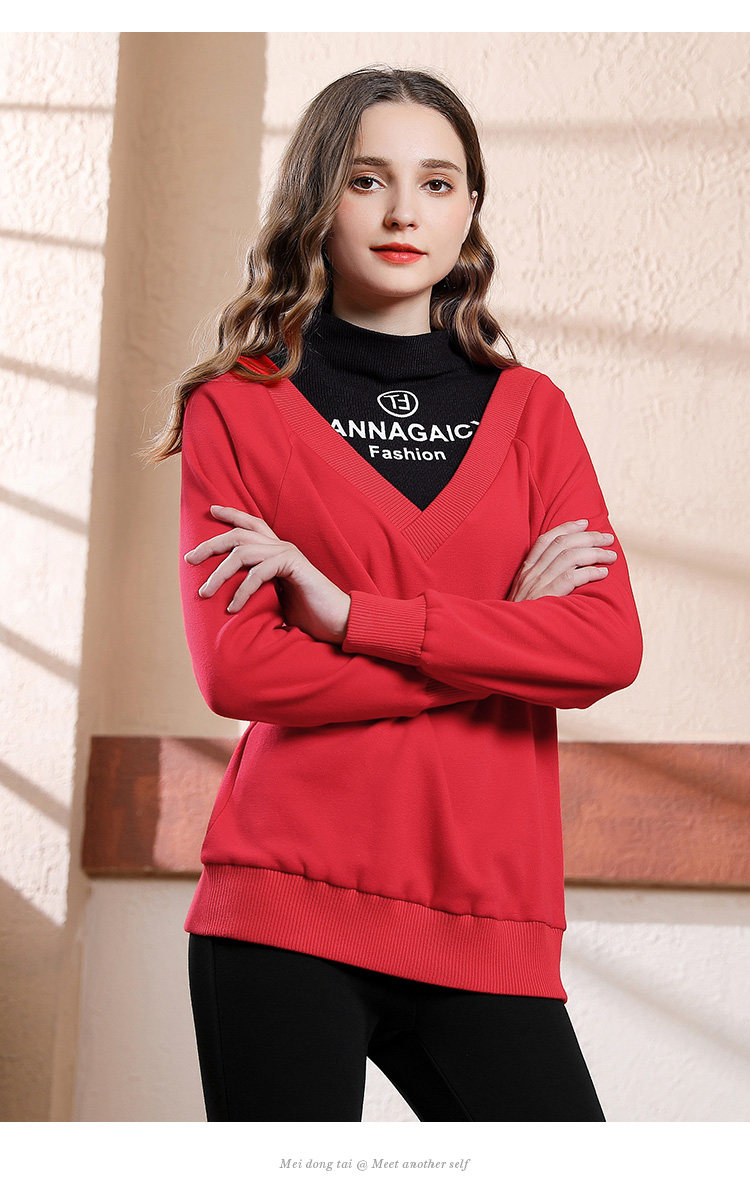 美动态大码女装胖mm2018新款冬装遮肚上衣微