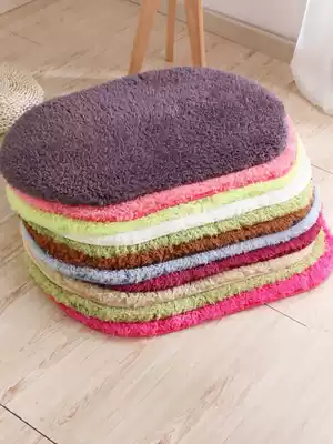 Cute oval floor mat Bathroom non-slip mat Absorbent doormat Bedroom entrance powder room waterproof entry door mat