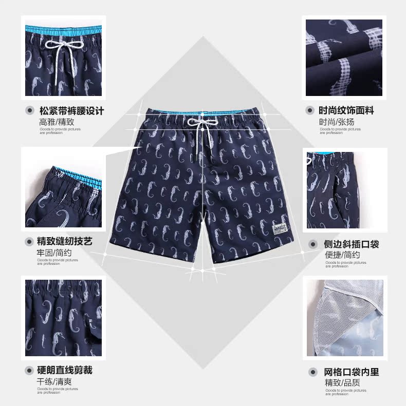 Bao sóng mùa hè bãi biển quần giả nam khô nhanh thể thao lỏng bốn điểm quần short xu hướng in quần short boxer 	quần áo đi biển hà nội	