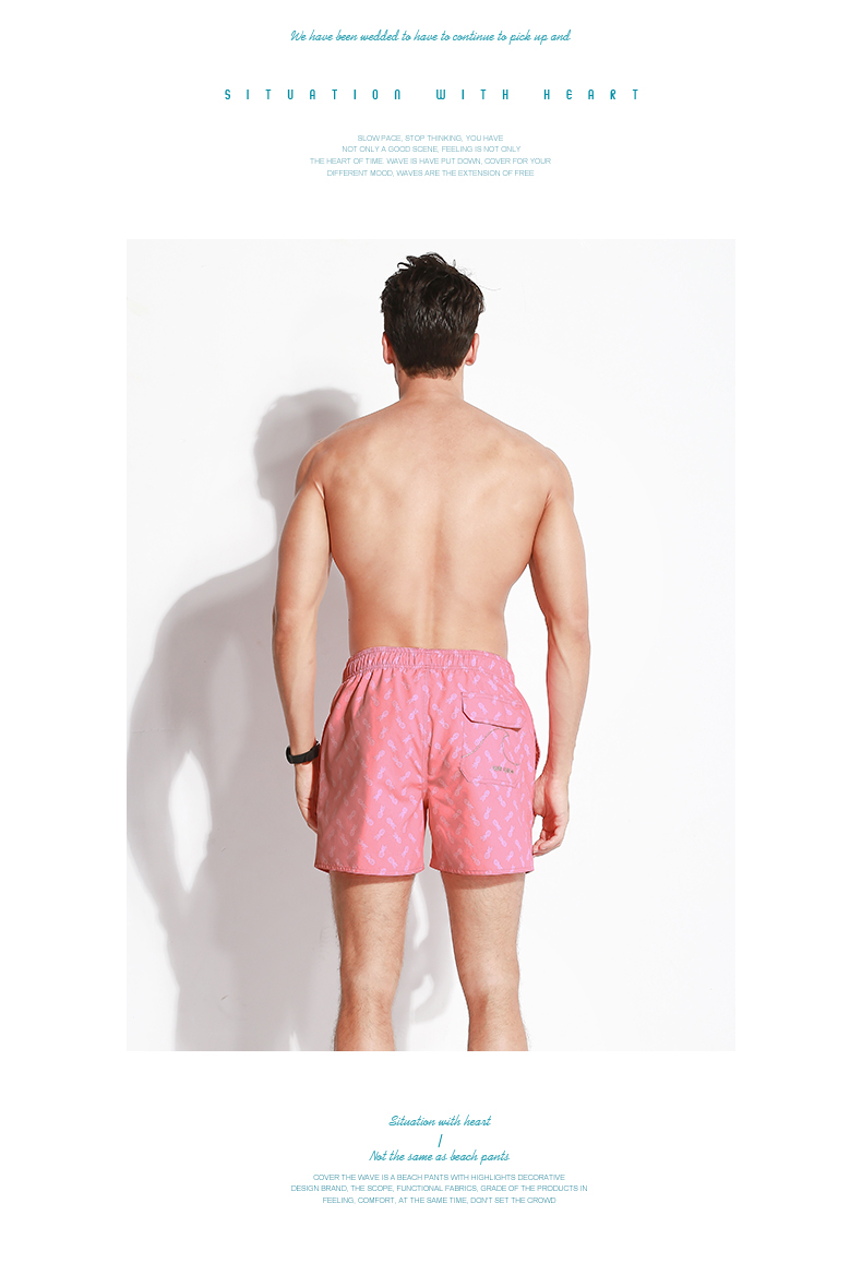 Quần sóng biển mùa hè quần rộng nam rộng kích thước nhanh khô ba điểm thể thao quần short đi biển nghỉ hè suối nước nóng thân bơi 	quần đi biển tập thể