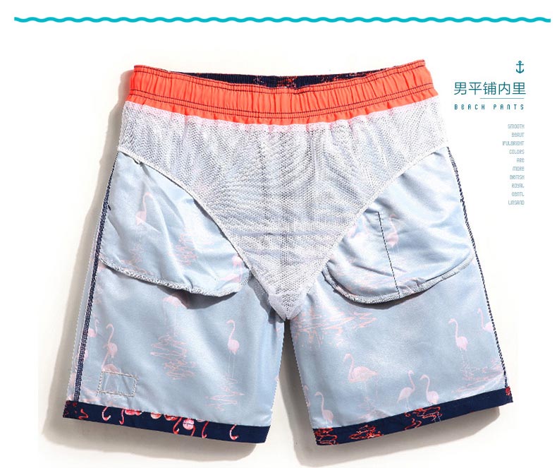 Gailang vài chiếc quần đi biển nam nhanh khô rộng kích thước lớn quần short giản dị bên bờ biển kỳ nghỉ quần quần trôi quần short - Quần bãi biển 	quần đi biển bé trai