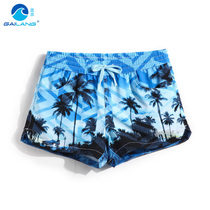 Cover waves anti-splashing water elastic beach pants womens quick-drying large size mid-waist holiday shorts printed flat corner womens swimming pants
