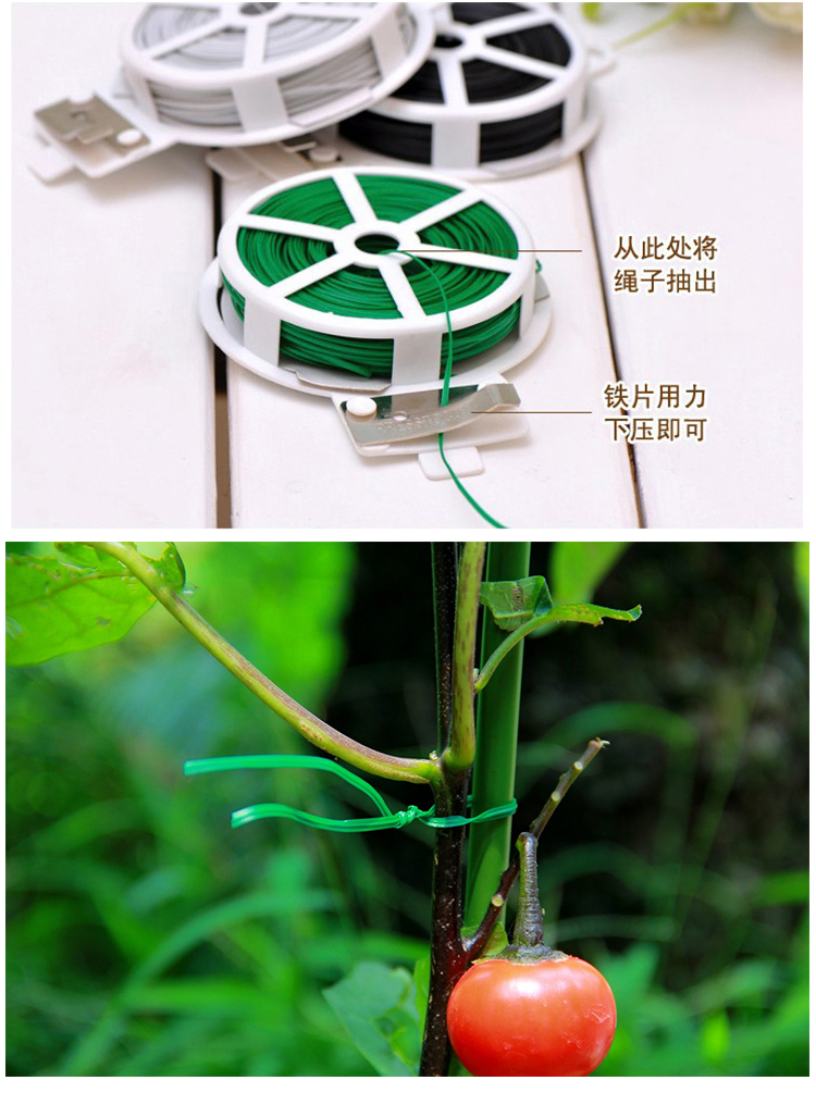 Làm vườn buộc nguồn cung cấp gai dây tie cố định khóa bướm vòng tròn leo nguồn cung cấp cây làm vườn nguồn cung cấp dụng cụ nhổ cỏ
