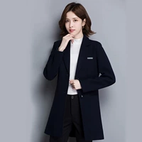 Высококачественный костюм AL для женщин с однобортным темно-синим женщинами