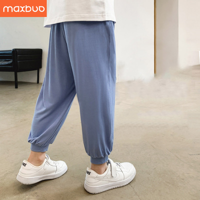 男童防蚊裤莫代尔夏季薄款儿童裤子中小童九分裤睡裤灯笼裤夏装10